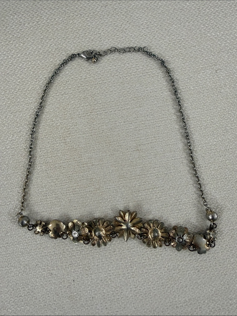 Two Floral Statement Necklace - Women Jewelry - Picture 7 of 7